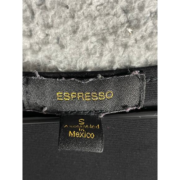 Espresso Ruched Sleeve Scoop Top Women S Charcoal Stretch Knit 3/4 Sleeve - Picture 5 of 8